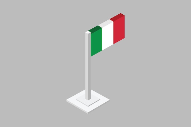 Le drapeau de l'Italie est une illustration vectorielle du drapeau italien.