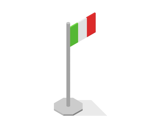 Drapeau italie isométrique