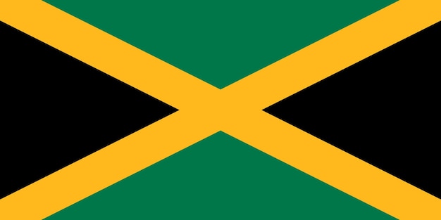 Vecteur drapeau de la jamaïque illustration du vecteur de la nation du drapeau