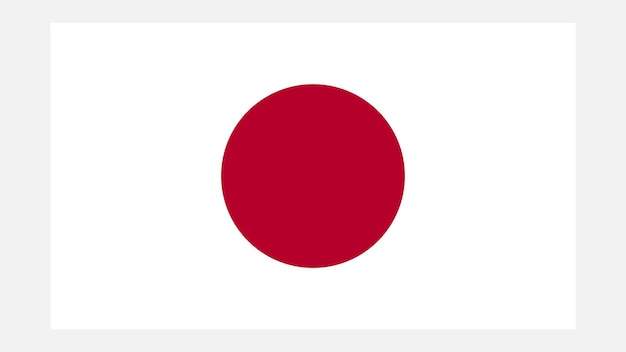 Vecteur le drapeau japonais avec la couleur originale