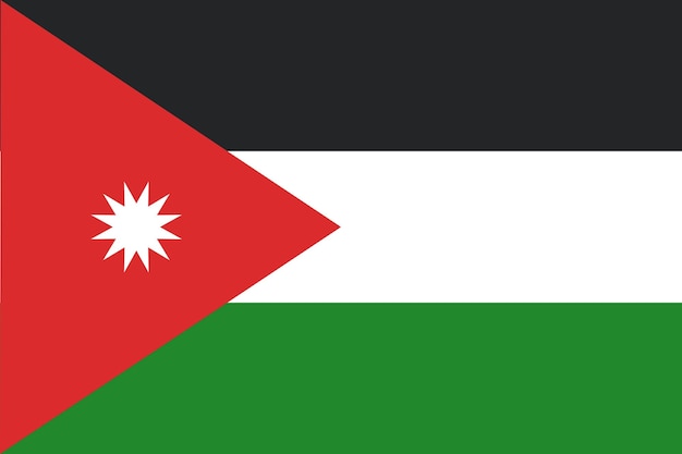 Vecteur drapeau de jordanie