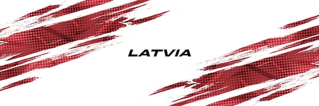 Drapeau De La Lettonie Avec Le Drapeau De La République Nationale De Lettonie Sur Fond Blanc