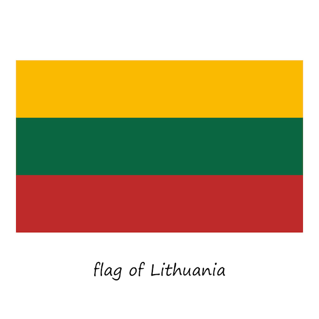 Vecteur drapeau de la lituanie
