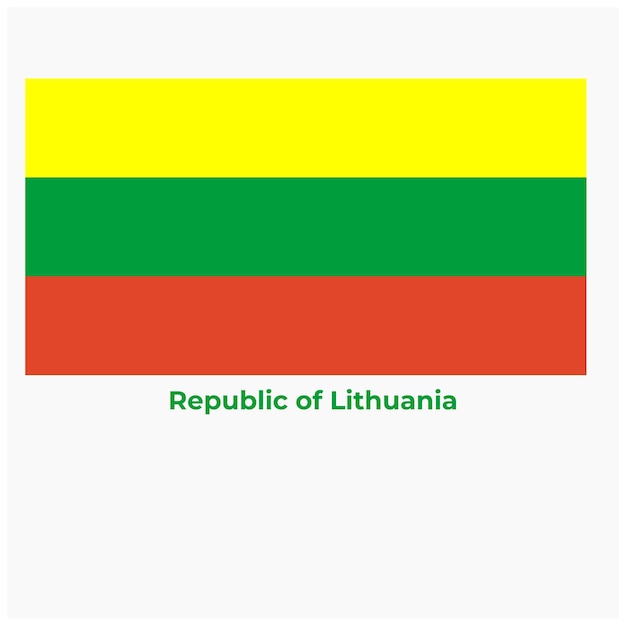 Vecteur le drapeau de la lituanie