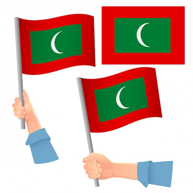 Drapeau Des Maldives En Jeu De Main