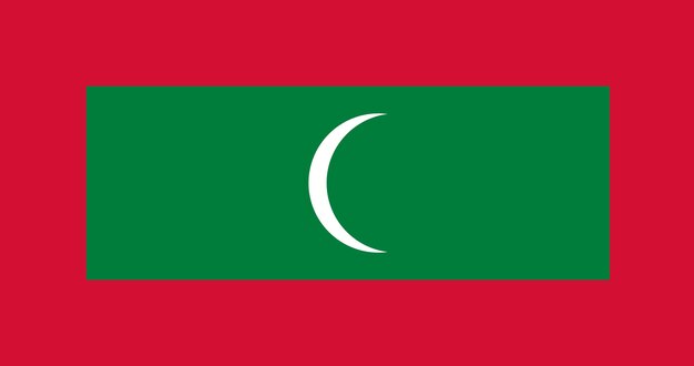 Vecteur drapeau des maldives en vecteur