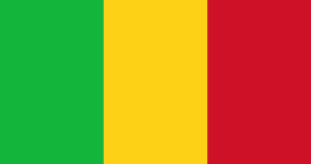 Vecteur drapeau malien en vecteur