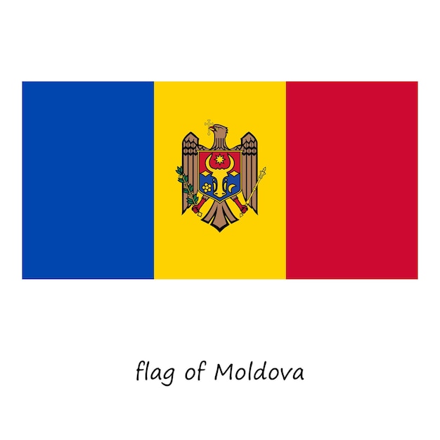 Vecteur drapeau de la moldavie