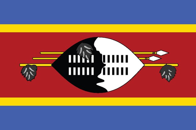 Drapeau de la nation du drapeau d'Eswatini