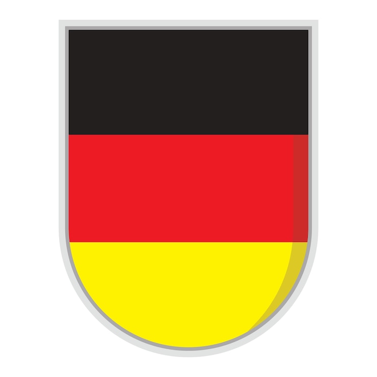 Vecteur drapeau national de l'allemagne élément de l'insigne