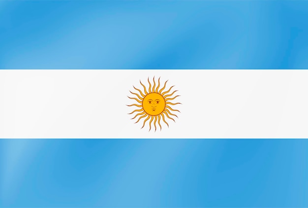 Drapeau national argentin avec texture de soie ondulée