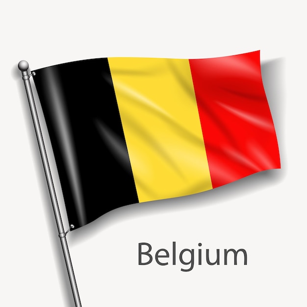 le drapeau national de la Belgique en Europe
