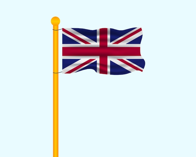 Drapeau National Britannique Agitant Un Vecteur Réaliste, Drapeau Du Royaume-uni