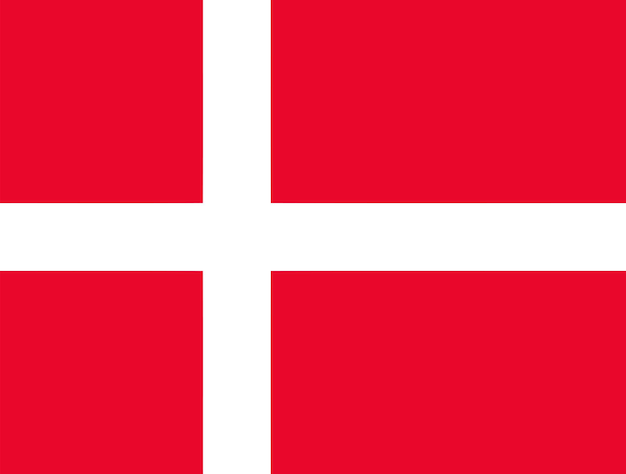 Vecteur le drapeau national du danemark