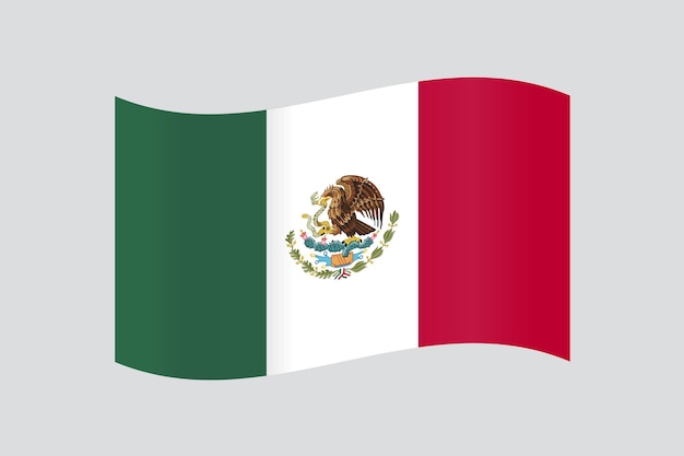 Vecteur drapeau national du mexico conception vectorielle