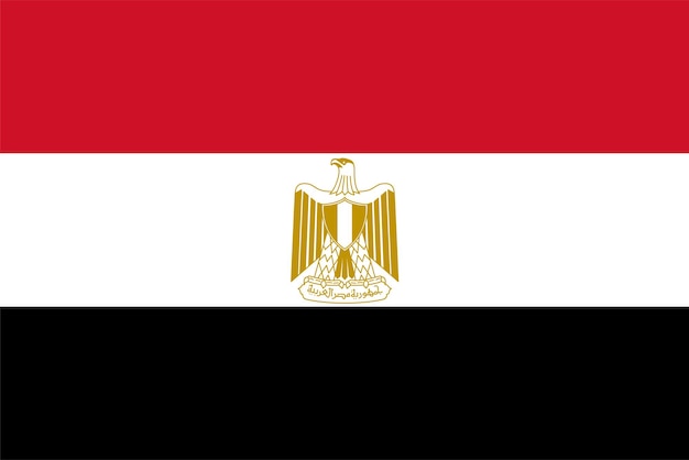 Vecteur le drapeau national du monde egypte