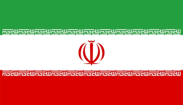 Vecteur le drapeau national du monde iran