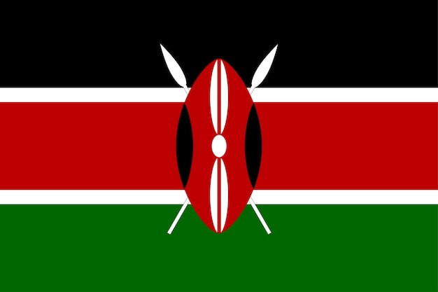 Vecteur le drapeau national du monde kenya