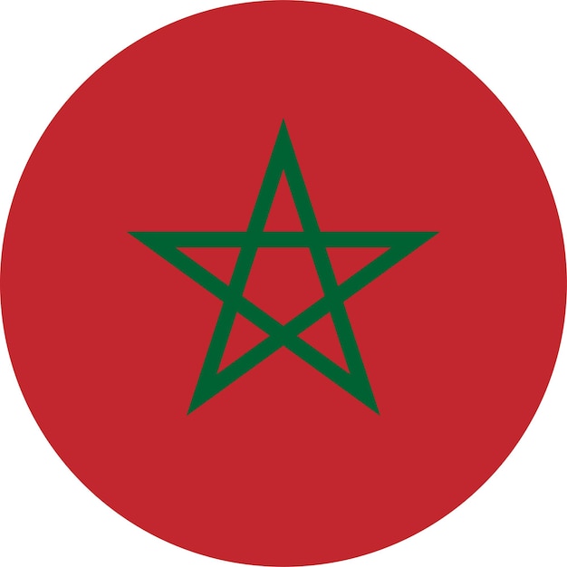 Vecteur le drapeau national du monde maroc