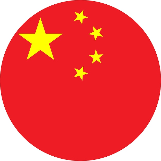 Vecteur le drapeau national du monde république populaire de chine