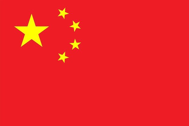 Vecteur le drapeau national du monde république populaire de chine