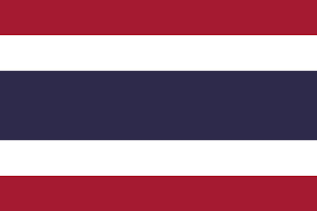 Vecteur le drapeau national du monde thaïlande