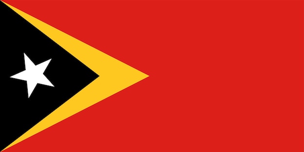 Vecteur le drapeau national du monde timor oriental