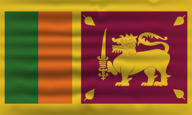 Vecteur drapeau national du sri lanka agitant un vecteur réaliste, drapeau du sri lanka