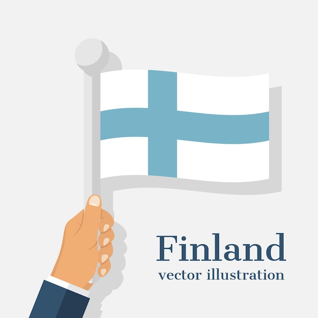 Vecteur drapeau national finlande