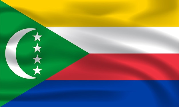 Le drapeau national réaliste des Comores