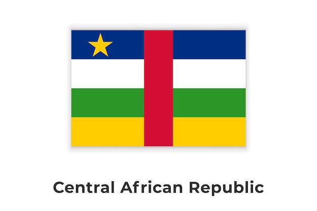 Le drapeau national de la République centrafricaine