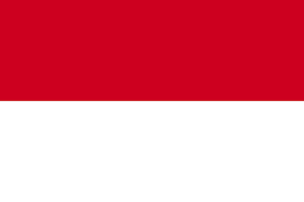 Drapeau National De La République D'indonésie Signe Patriotique Indonésien Dans La Couleur Officielle Du Pays Rouge Et Blanc Symbole De L'état De L'asie Du Sud-est Illustration De L'icône Vectorielle