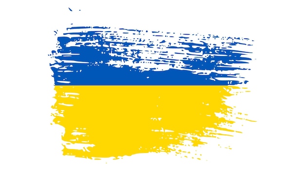 Drapeau national ukrainien dans le style grunge