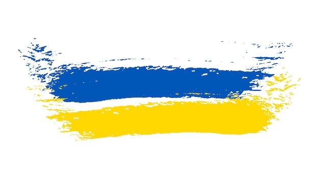 Drapeau National Ukrainien Dans Le Style Grunge