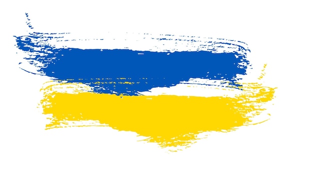 Vecteur drapeau national ukrainien dans le style grunge