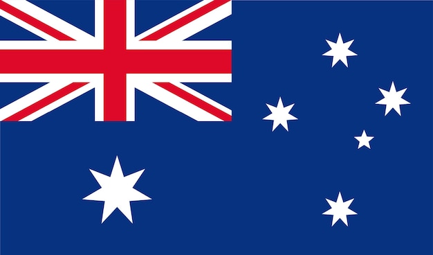 Vecteur drapeau national de vecteur de l'australie détail belle illustration