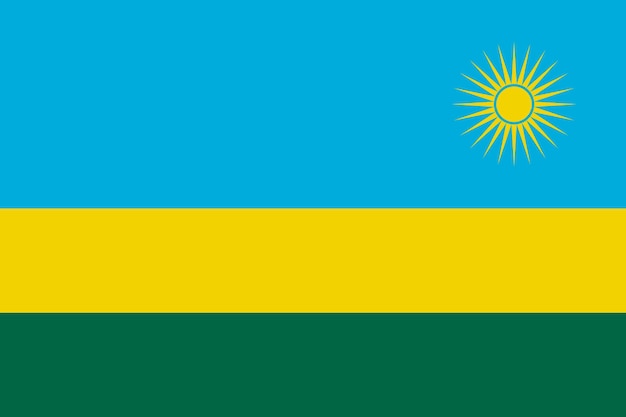 Vecteur drapeau national vecteur du rwanda