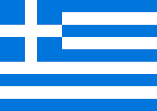 Drapeau National De Vecteur De Grèce Illustration Lumineuse Colorée