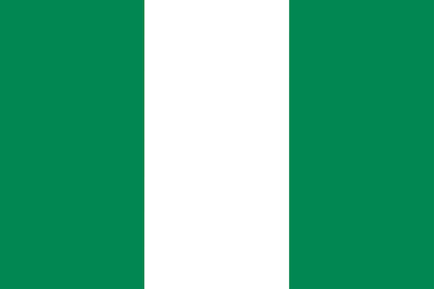 Vecteur drapeau nigérian en forme de dessin drapeau du nigeria