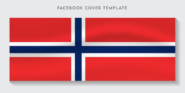 Drapeau de la norvège fond de couverture facebook