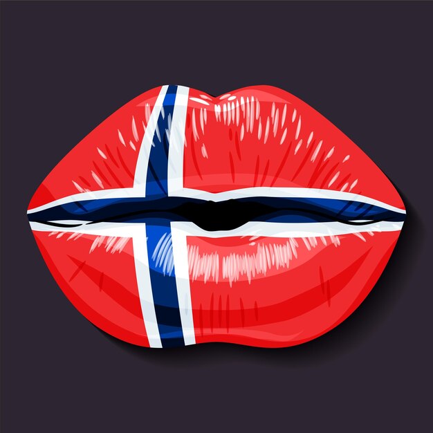 Vecteur drapeau de norvège