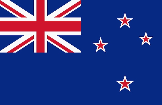 Vecteur drapeau de la nouvelle-zélande drapeau officiel du pays icône du drapeau du monde icône du drapeau international