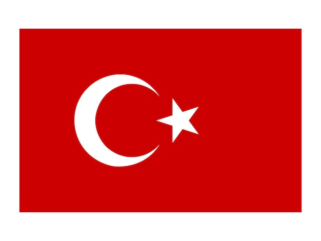Le Drapeau Officiel De La Turquie, Le Drapeau Du Pays, L'icône Du Drapeau Mondial Et L'iconne Du Drapeaux International.