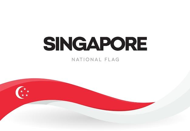 Drapeau Ondulant De Singapour