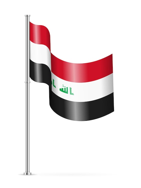 Le drapeau ondulé de l'Irak
