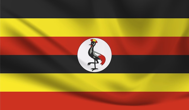 Vecteur le drapeau de l'ouganda est conçu par eps vector.