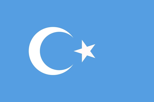 Vecteur drapeau ouïghour du turkestan oriental