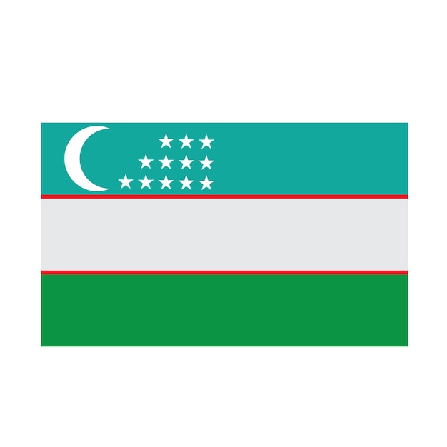 Le drapeau de l'Ouzbékistan est une icône vectorielle d'illustration du symbole.