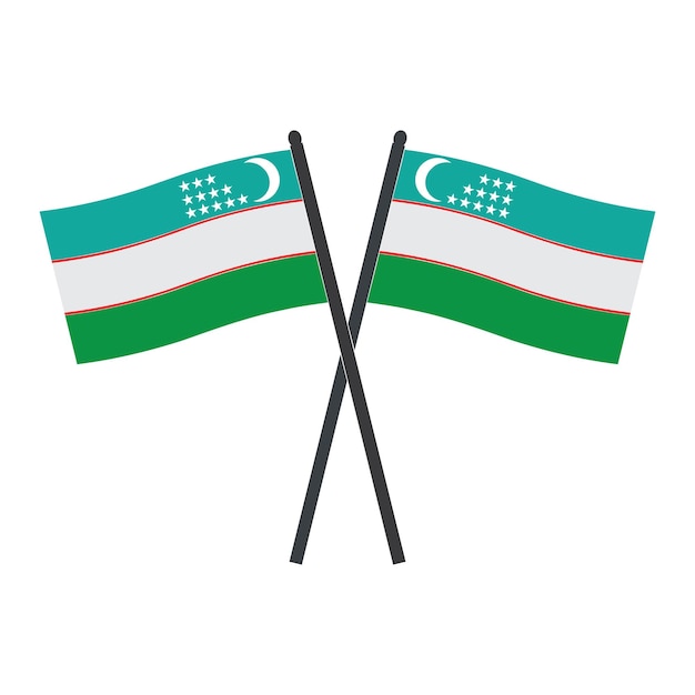 Le drapeau de l'Ouzbékistan est une icône vectorielle d'illustration du symbole.