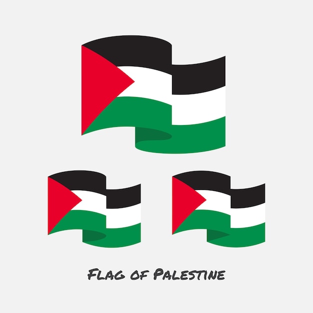 Drapeau de la Palestine défini illustration vectorielle